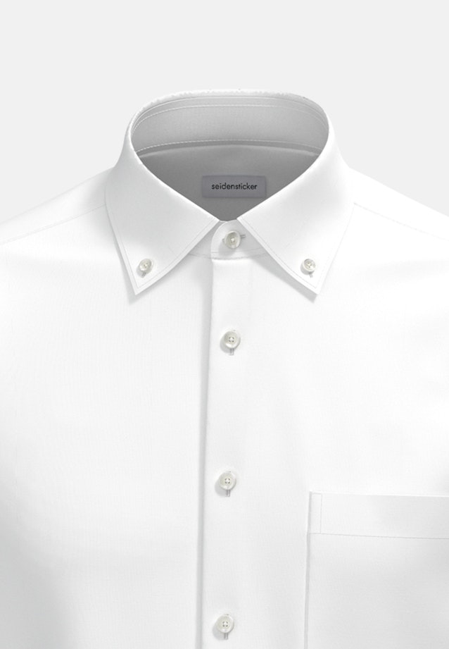 Bügelfreies Oxford Business Hemd in Comfort mit Button-Down-Kragen in Weiß |  Seidensticker Onlineshop