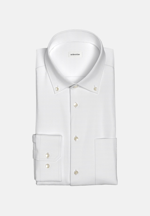 Bügelfreies Oxford Business Hemd in Comfort mit Button-Down-Kragen in Weiß |  Seidensticker Onlineshop