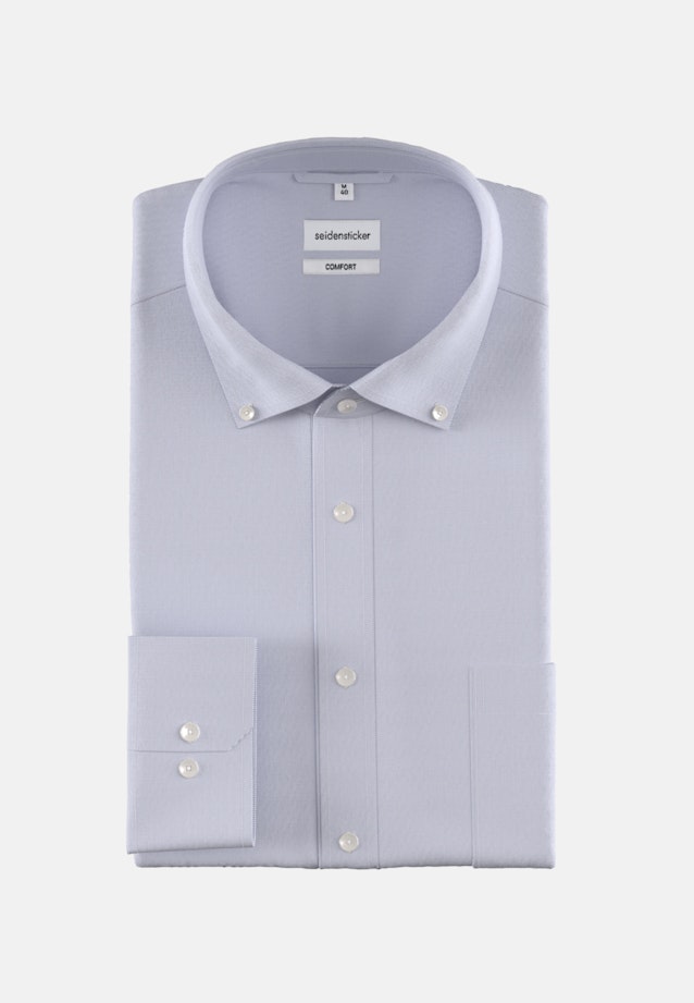 Non-iron Oxford Business overhemd in Comfort with Button-Down-Kraag in Lichtblauw |  Seidensticker Onlineshop