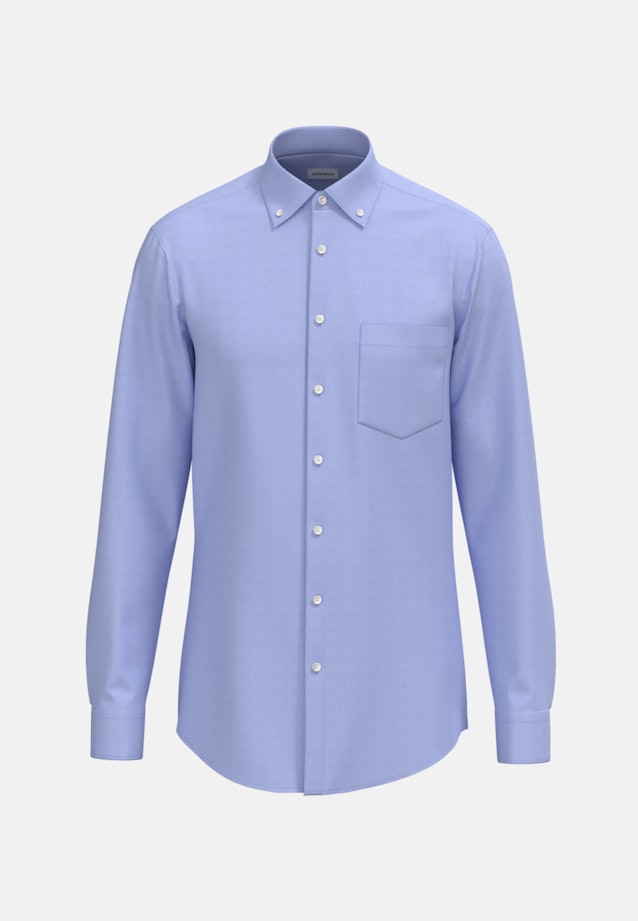 Bügelfreies Oxford Business Hemd in Comfort mit Button-Down-Kragen in Hellblau |  Seidensticker Onlineshop