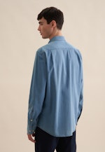 Casual Shirt in Regular with Button-Down-Collar in Medium Blue |  Seidensticker Onlineshop