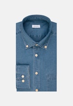 Casual Shirt in Regular with Button-Down-Collar in Medium Blue |  Seidensticker Onlineshop