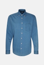 Casual Shirt in Regular with Button-Down-Collar in Medium Blue |  Seidensticker Onlineshop