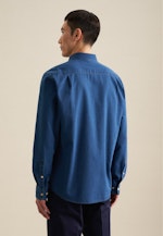 Chemise casual Regular Denim Col Boutonné in Bleu Foncé |  Seidensticker Onlineshop