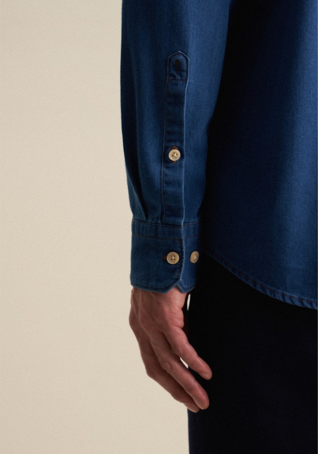 Regular Casual Hemd Uni in Dunkelblau | Seidensticker Onlineshop