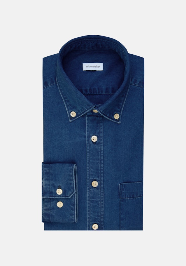 Regular Casual Hemd Uni in Dunkelblau | Seidensticker Onlineshop