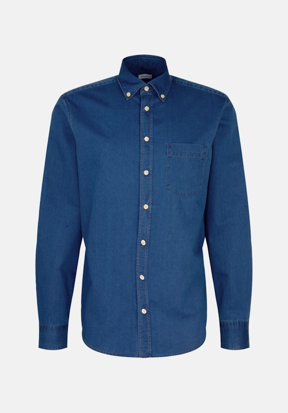 Regular Casual Hemd Uni in Dunkelblau | Seidensticker Onlineshop