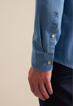 Casual Shirt in Slim with Button-Down-Collar in Medium Blue |  Seidensticker Onlineshop