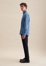 Casual Shirt in Slim with Button-Down-Collar in Medium Blue |  Seidensticker Onlineshop