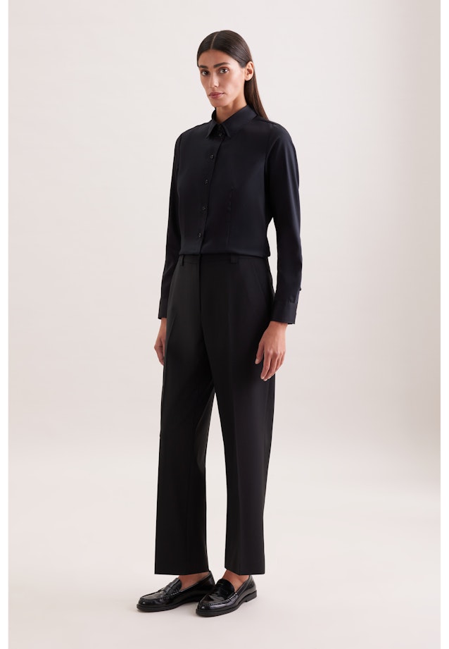 Hemdbluse regular fit in Schwarz |  Seidensticker Onlineshop