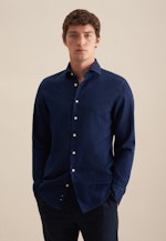 Chemise casual in Slim with Col Kent in Bleu Foncé |  Seidensticker Onlineshop