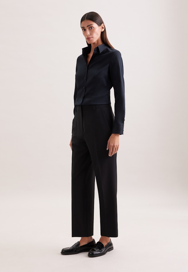 Hemdbluse slim fit in Schwarz |  Seidensticker Onlineshop