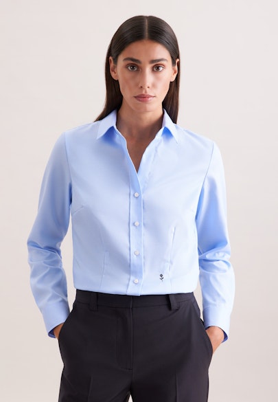 Hemdbluse slim fit in Mittelblau |  Seidensticker Onlineshop