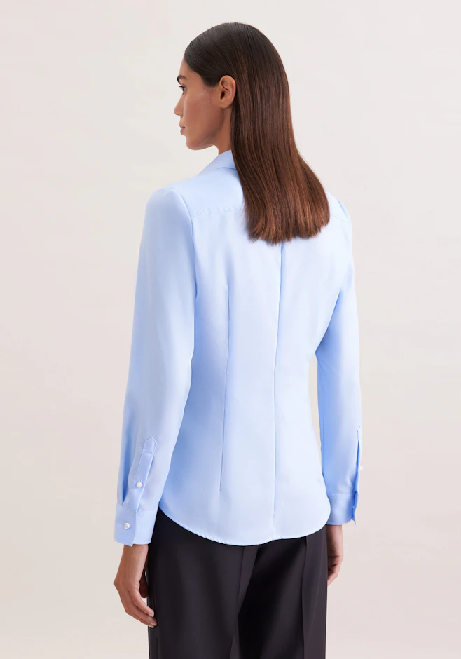 Hemdbluse slim fit in Mittelblau | Seidensticker Onlineshop