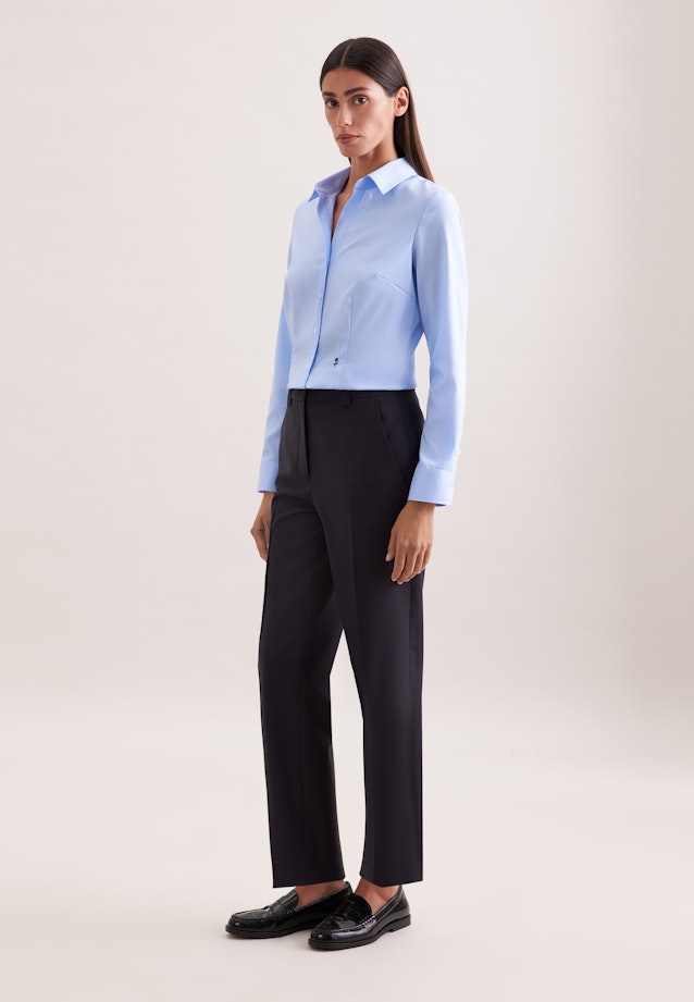 Hemdbluse slim fit in Mittelblau |  Seidensticker Onlineshop