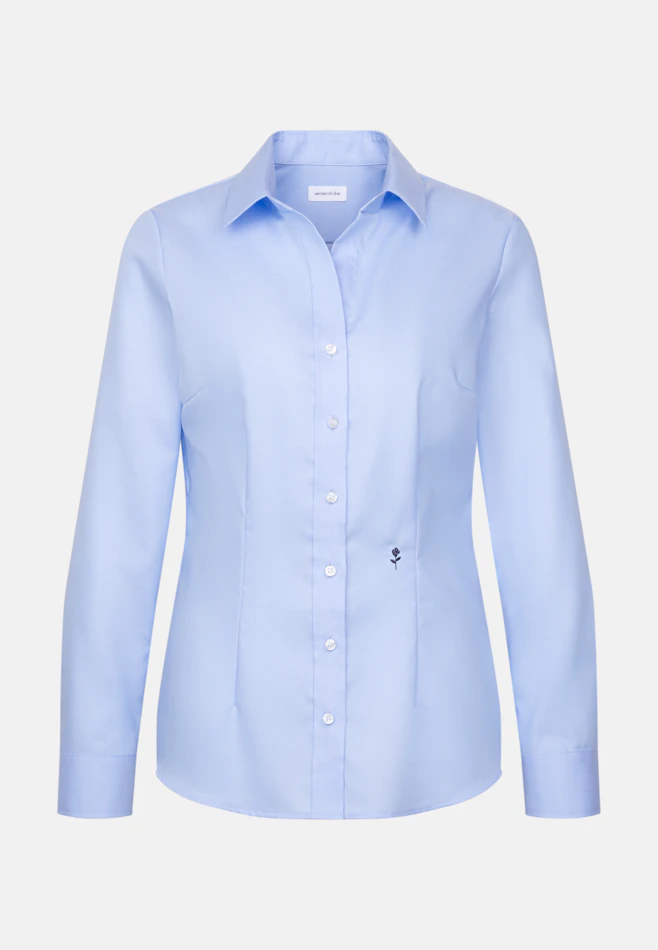 Hemdbluse slim fit in Mittelblau | Seidensticker Onlineshop