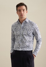 Slim Performance-Hemd Druck in Hellblau |  Seidensticker Onlineshop