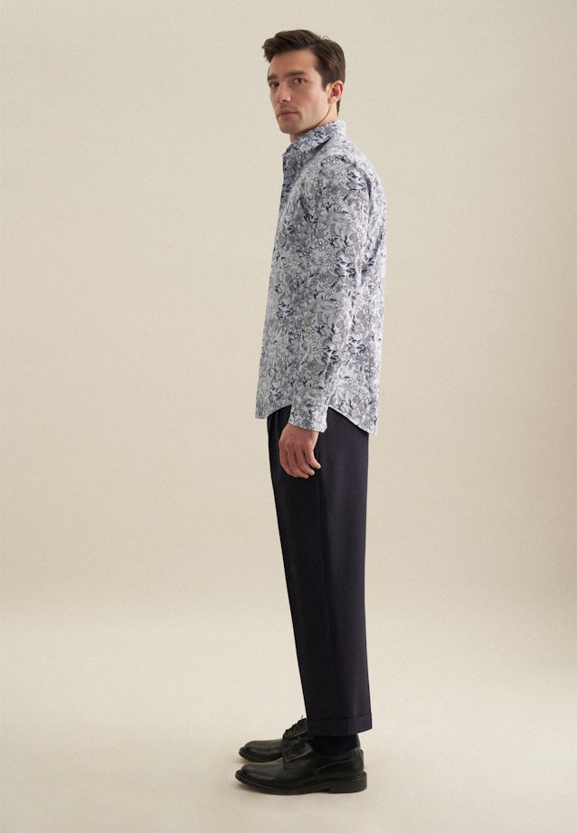 Slim Performance-Hemd Druck in Hellblau |  Seidensticker Onlineshop