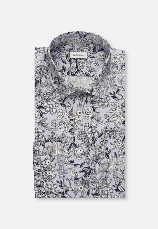Slim Performance-Hemd Druck in Hellblau |  Seidensticker Onlineshop