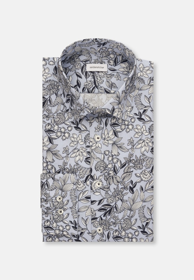 Slim Chemise Performance Imprimé dans Bleu Clair | Boutique en ligne Seidensticker