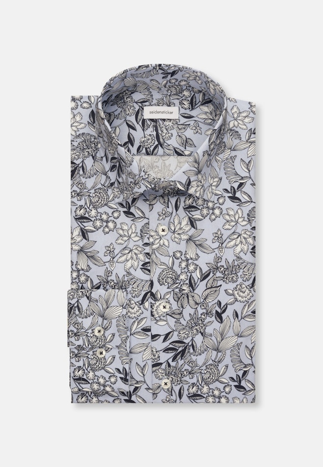 Slim Performance-Hemd Druck in Hellblau | Seidensticker Onlineshop