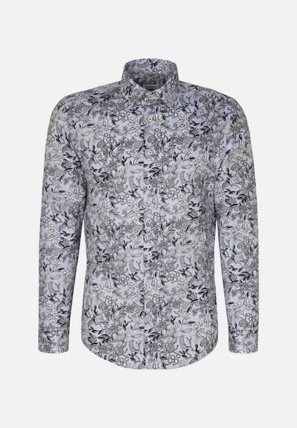 Slim Performance-Hemd Druck in Hellblau |  Seidensticker Onlineshop
