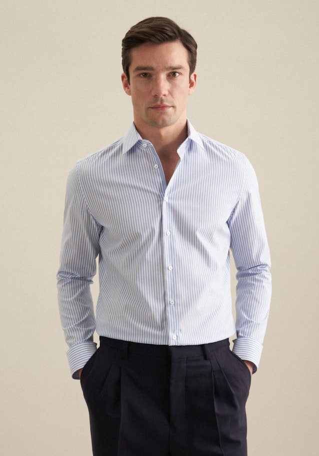 Seidensticker Bügelfreies Popeline Business Hemd in X-Slim mit Kentkragen