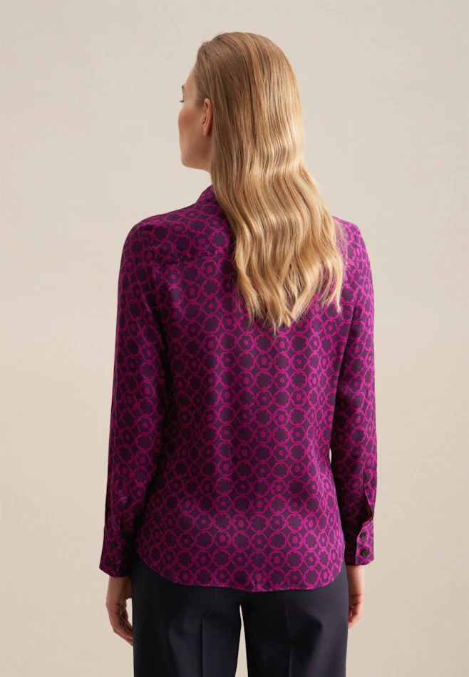 Hemdbluse Druck in Lila | Seidensticker Onlineshop