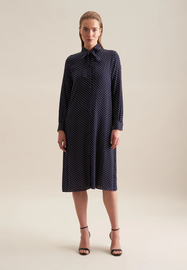 Kleid Punkte in Dunkelblau |  Seidensticker Onlineshop
