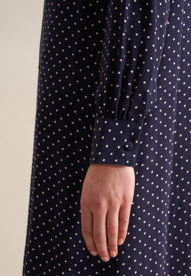 Kleid Punkte in Dunkelblau |  Seidensticker Onlineshop