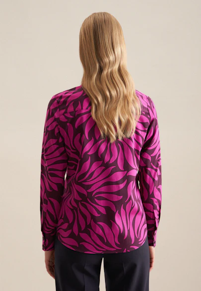 Hemdbluse Druck in Lila |  Seidensticker Onlineshop