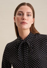 Crepe Tie-Neck Blouse in Black |  Seidensticker Onlineshop