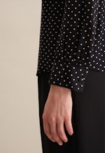 Crepe Tie-Neck Blouse in Black |  Seidensticker Onlineshop