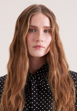 Hemdbluse aus Viskose mit abnehmbarer Schluppe in Schwarz |  Seidensticker Onlineshop