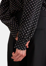 Hemdbluse aus Viskose mit abnehmbarer Schluppe in Schwarz |  Seidensticker Onlineshop