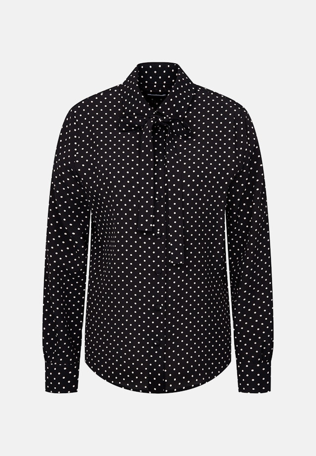 Hemdbluse aus Viskose mit abnehmbarer Schluppe in Schwarz |  Seidensticker Onlineshop