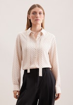 Hemdbluse aus Viskose mit abnehmbarer Schluppe in Weiß |  Seidensticker Onlineshop