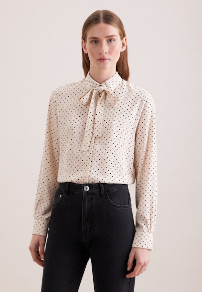 Chemise blouse en viscose avec lavallière amovible in Ecru |  Seidensticker Onlineshop