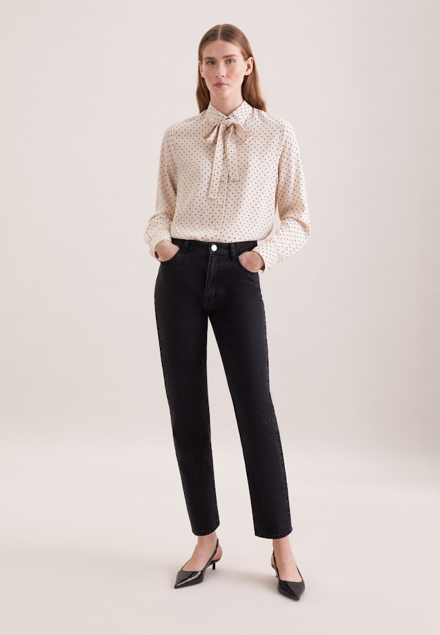 Hemdbluse aus Viskose mit abnehmbarer Schluppe in Ecru |  Seidensticker Onlineshop