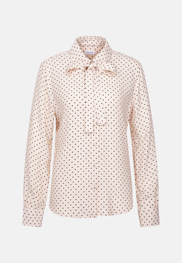 Hemdbluse aus Viskose mit abnehmbarer Schluppe in Beige |  Seidensticker Onlineshop