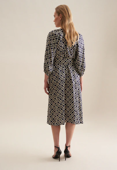Kleid Druck in Dunkelblau |  Seidensticker Onlineshop