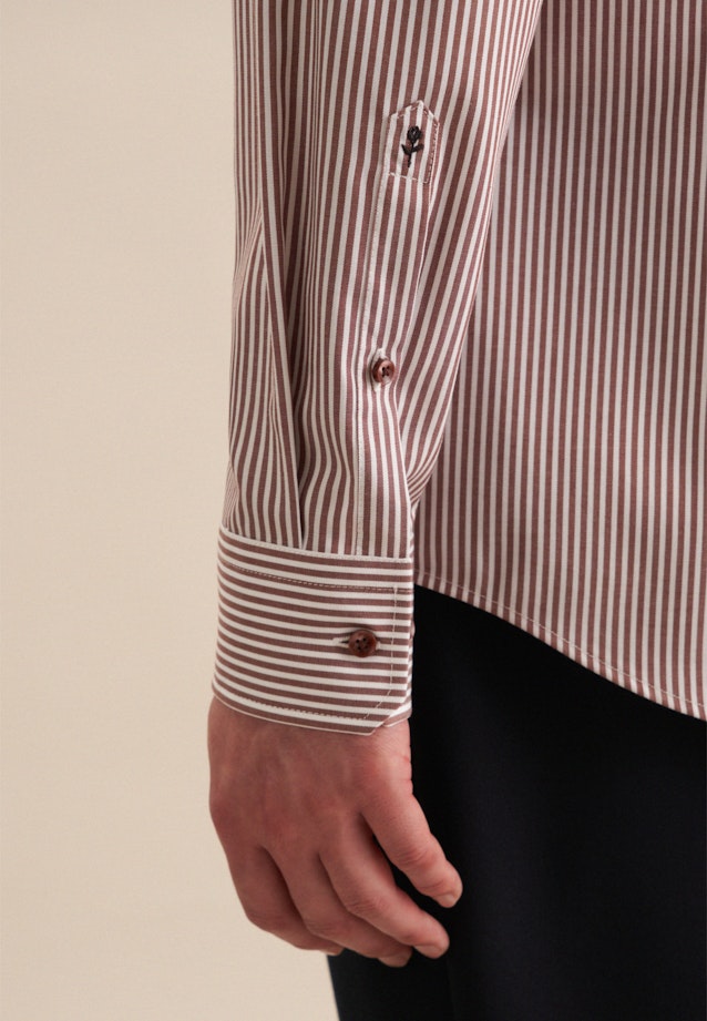 Twill Business Hemd in Slim mit New Kent Patch 5 in Braun |  Seidensticker Onlineshop