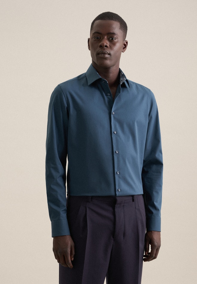 Slim Business shirt Uni in Turquoise | Seidensticker online shop