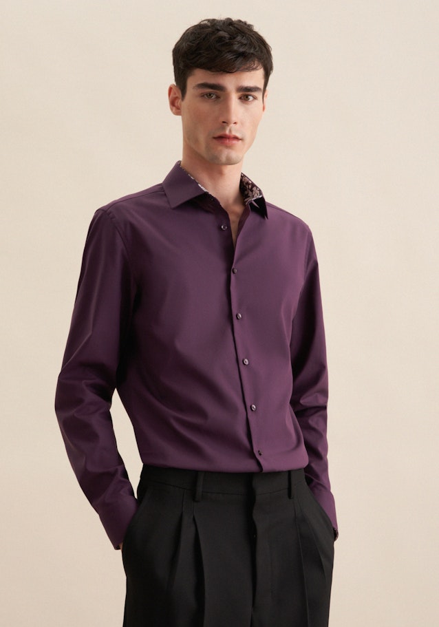 Slim Business Hemd Uni in Lila | Seidensticker Onlineshop