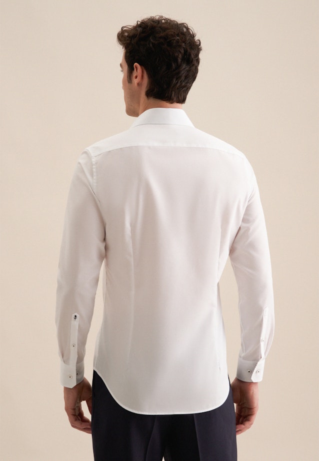 Chemise Business Slim Popeline Col Kent in Blanc |  Seidensticker Onlineshop