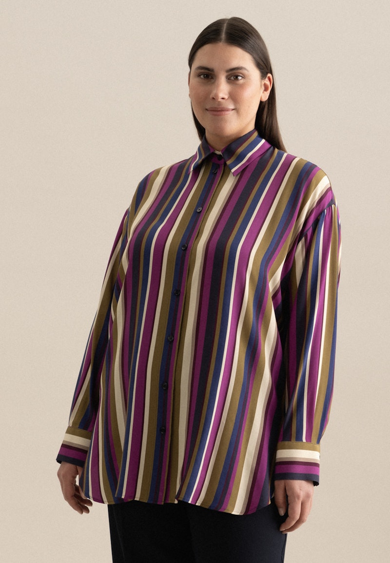 Grande taille Kraag Longblouse