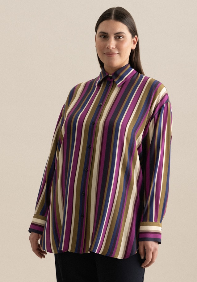 Longbluse Druck in Dunkelblau | Seidensticker Onlineshop