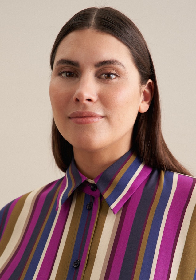 Longbluse Druck in Dunkelblau | Seidensticker Onlineshop