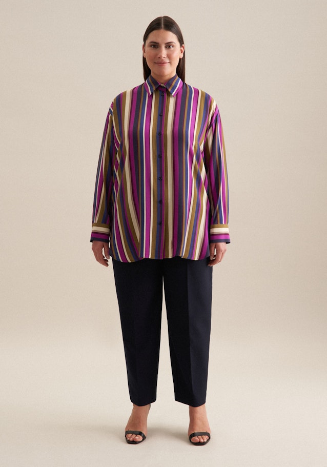 Longbluse Druck in Dunkelblau | Seidensticker Onlineshop