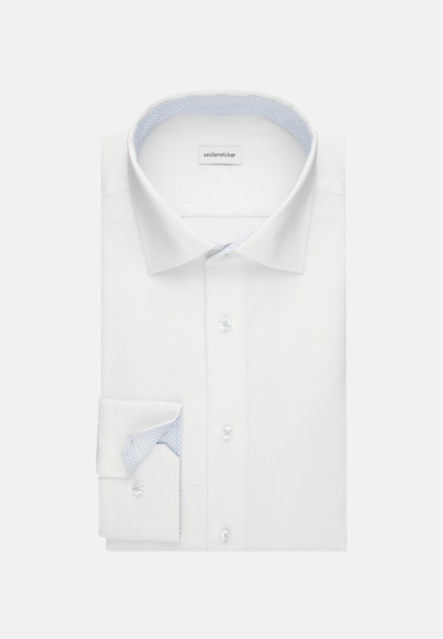 Non-iron Structure Business Shirt in X-Slim with Kent-Collar and extra long sleeve in White |  Seidensticker Onlineshop